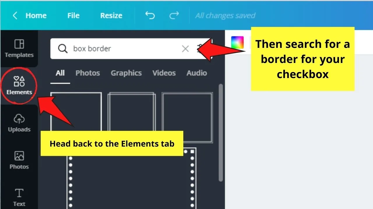 How to Make a Checklist in Canva Using Blank Templates Step 2