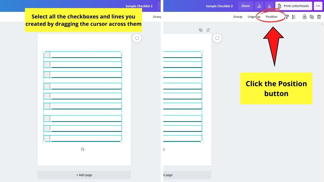 How to Make a Checklist in Canva Using Blank Templates Step 8