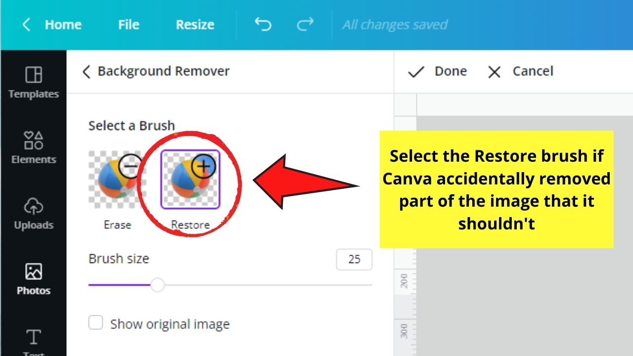 How to Remove a Background from a Picture in Canva Step 7
