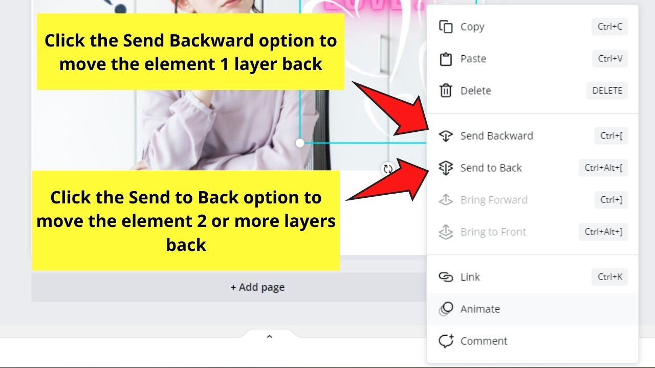 How to See the Layers in Canva Layering Elements Step 4