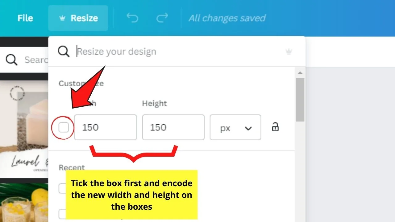 How to Set the Dimensions in Canva for Pro Users Step 2.1