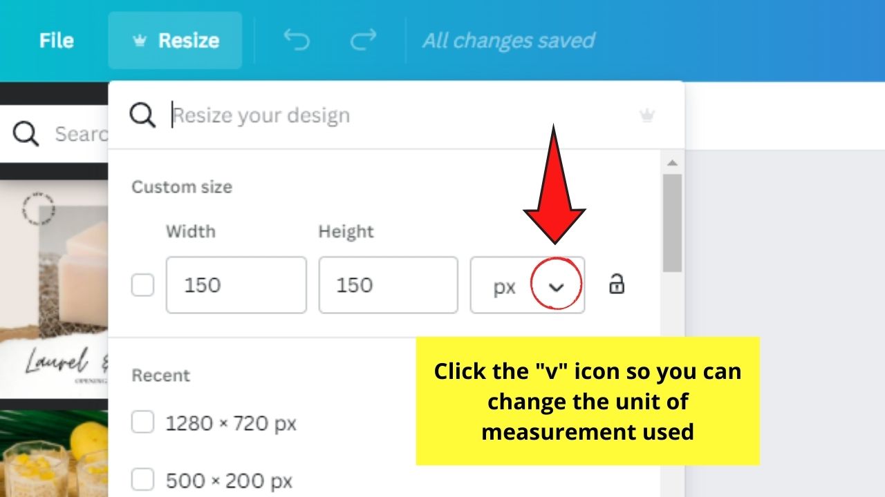 How to Set the Dimensions in Canva for Pro Users Step 2.2