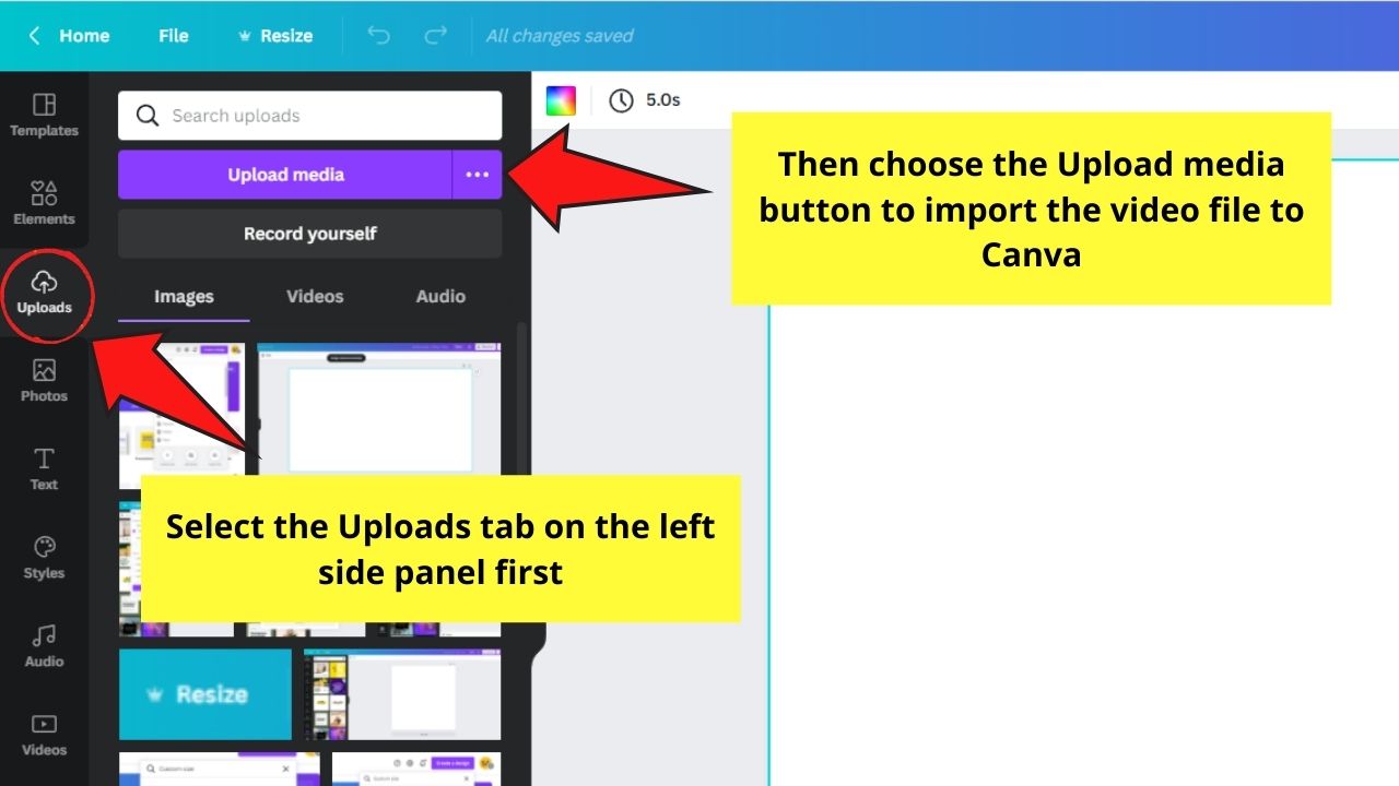 How to Slow Down a Canva Video Step 2.1