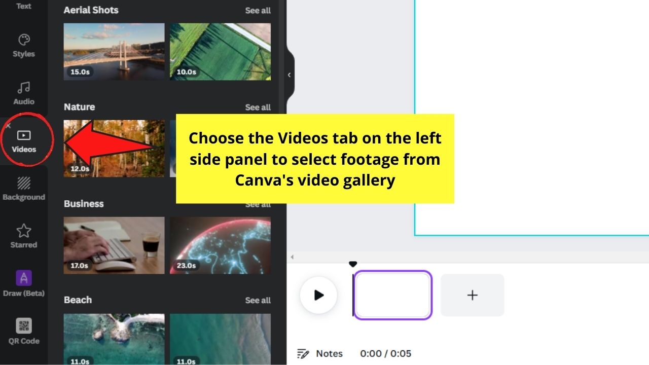How to Slow Down a Canva Video Step 2.2