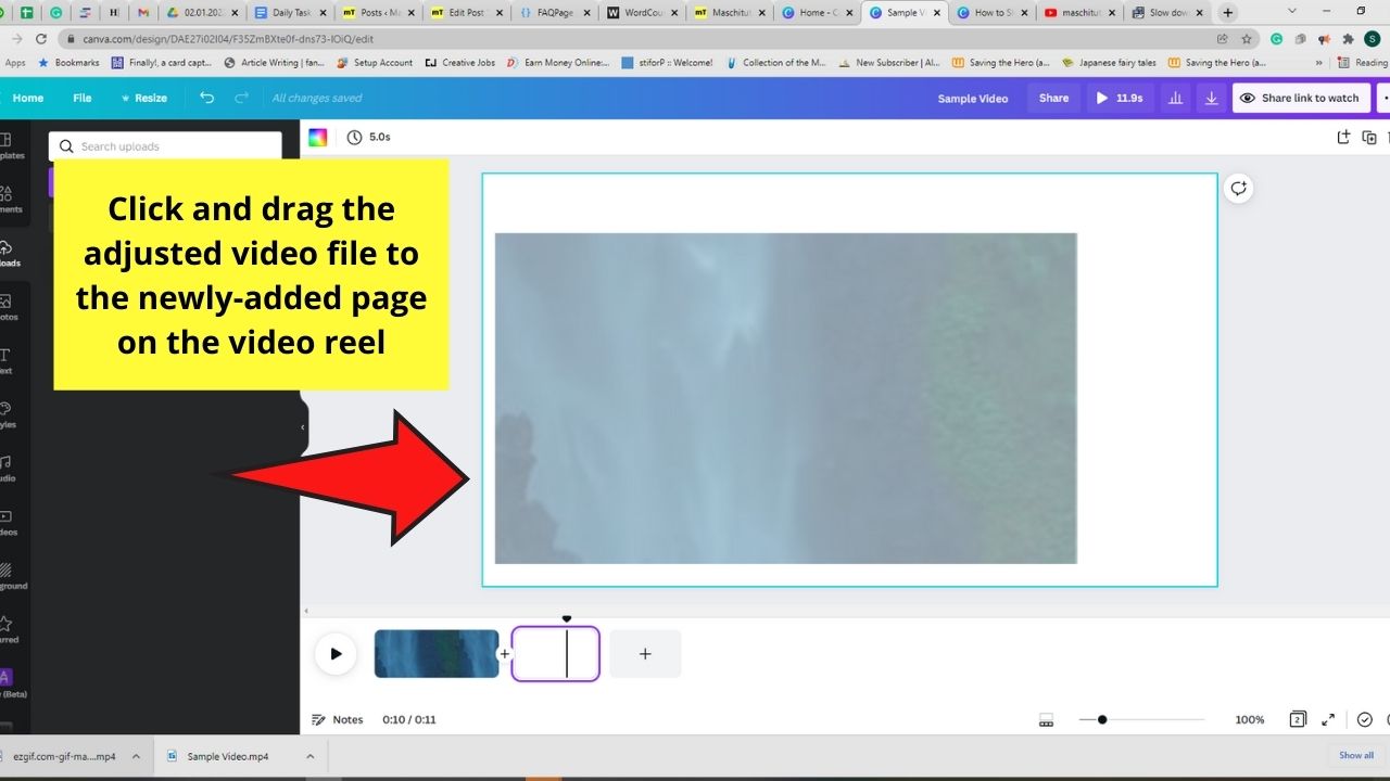 How to Slow Down a Canva Video Step 9.2