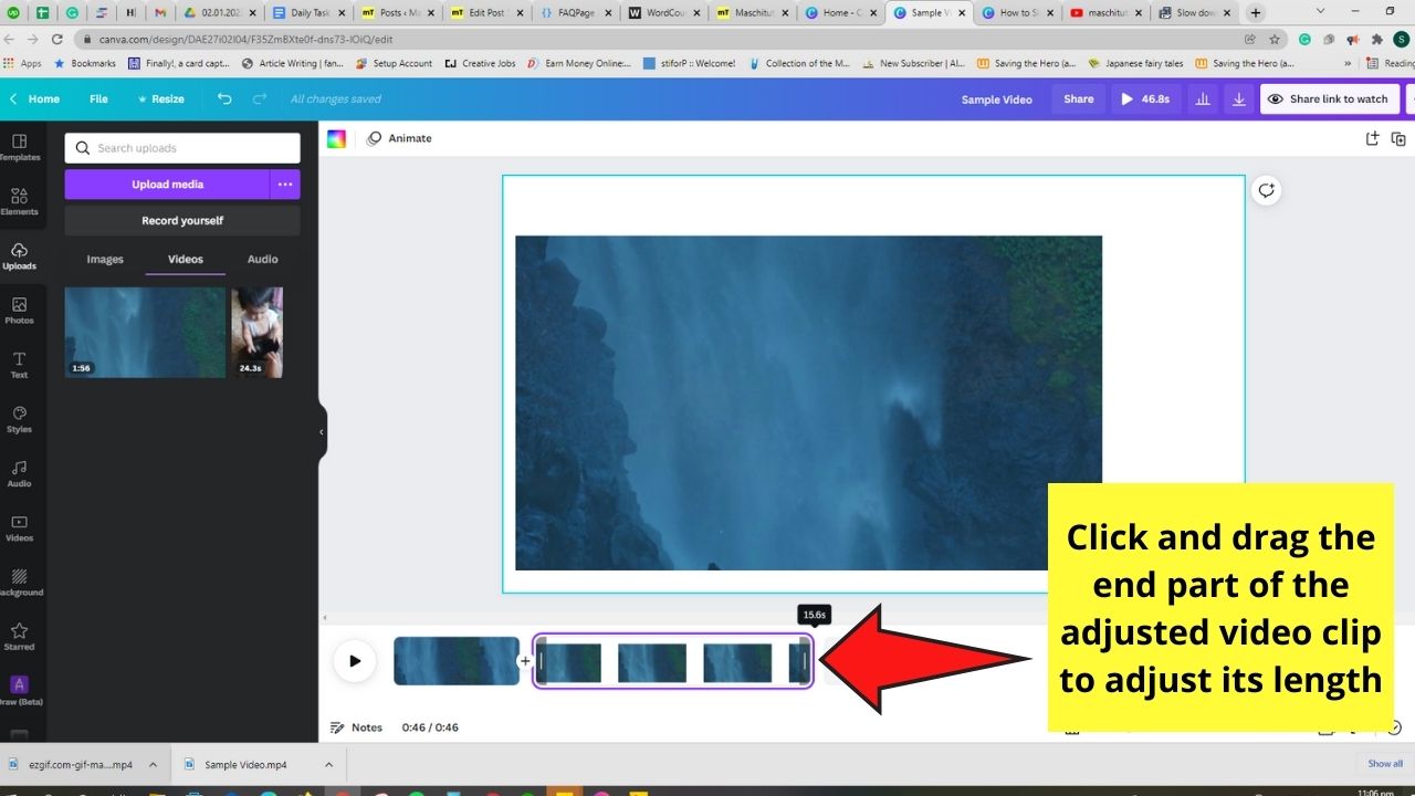 How to Slow Down a Canva Video Step 9.3