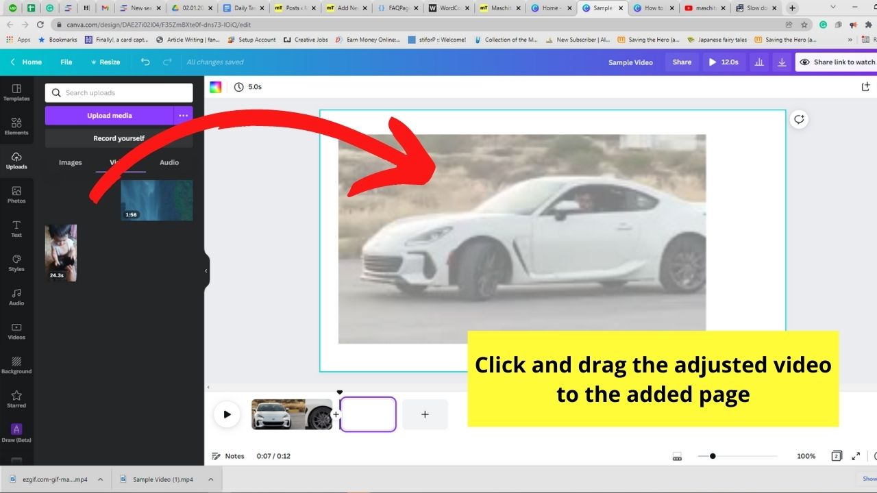 How to Speed Up a Canva Video Step 9.3