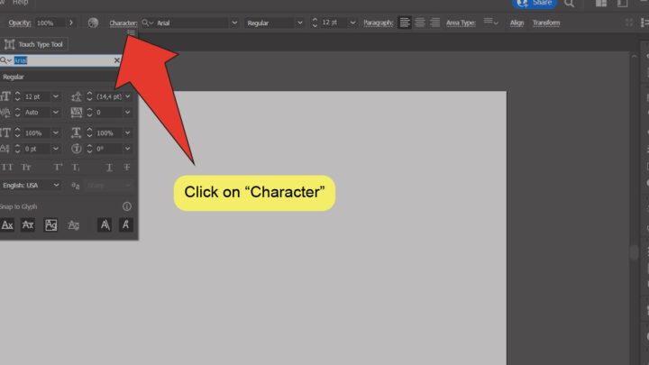 How to underline text in Illustrator Using The Underline Tool Step 5