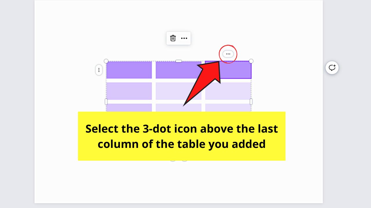 Using Tables to Make a Checklist in Canva Step 2