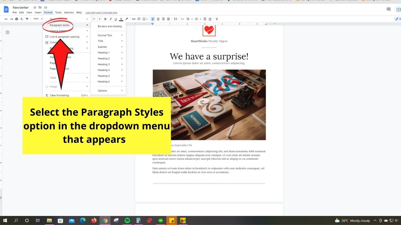 How to Add a Vertical Line in Google Docs Using Paragraph Borders Step 2