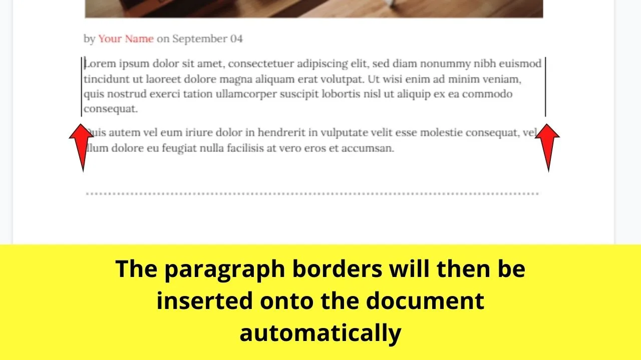 How to Add a Vertical Line in Google Docs Using Paragraph Borders Step 5.2