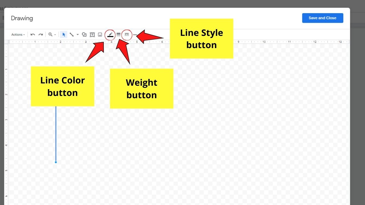 How to Add a Vertical Line in Google Docs Using the Drawing Tool Step 6.2