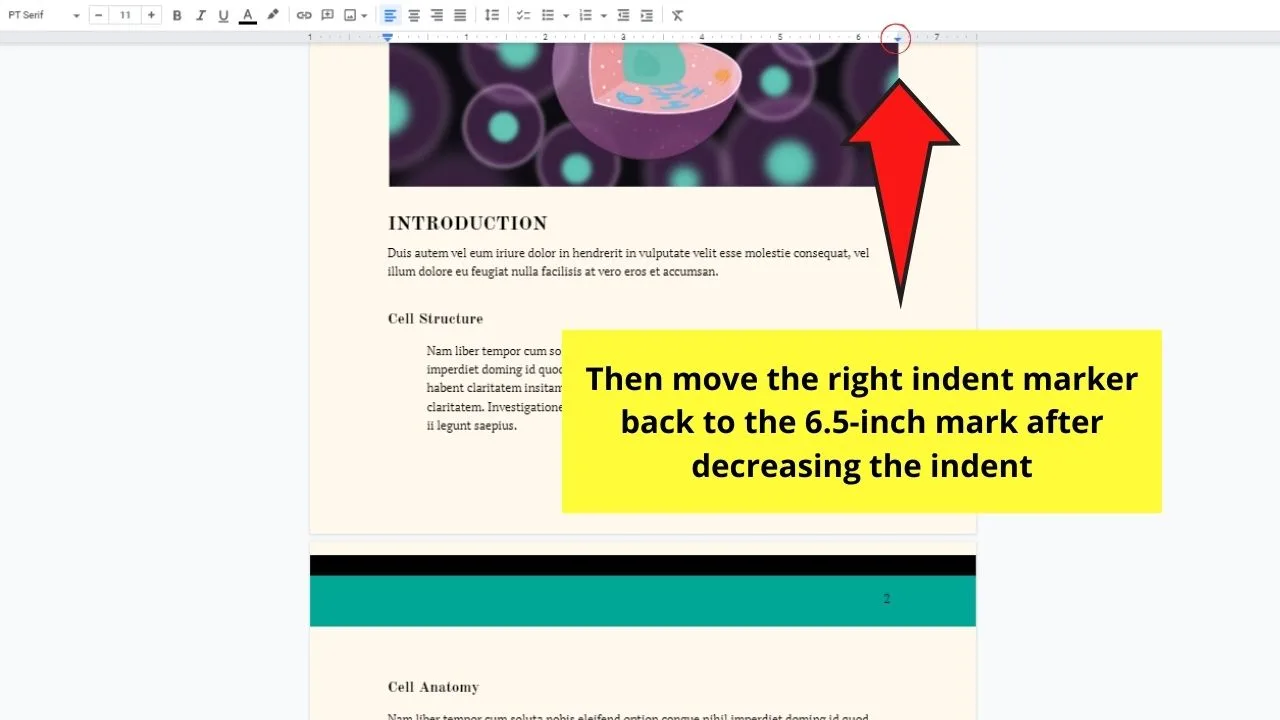 How to Block Quote in Google Docs Step 5