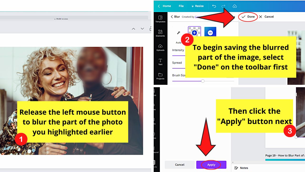 How to Blur Part of an Image in Canva — Updated Method Step 6