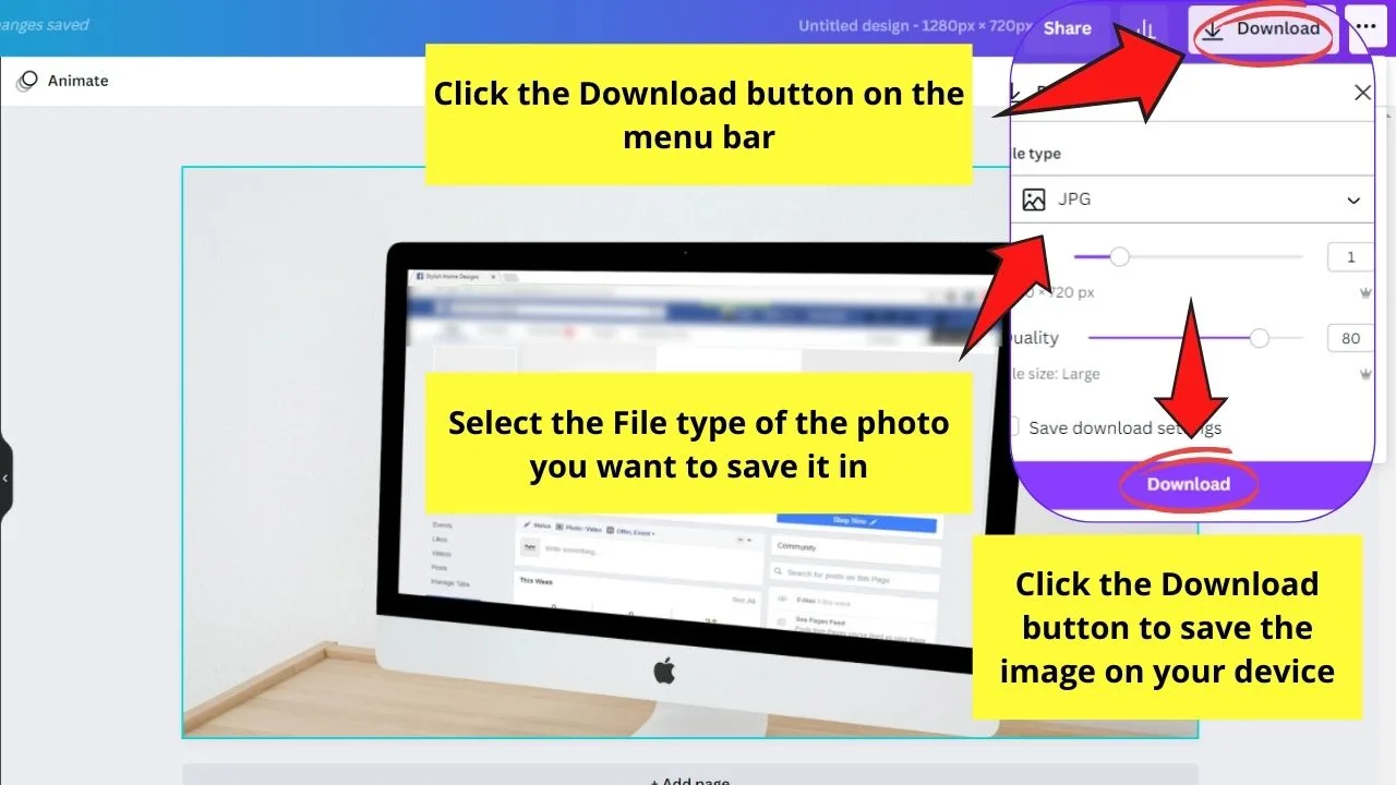 How to Blur Part of an Image in Canva Step 8
