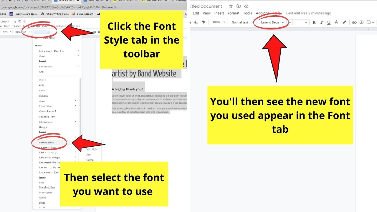 How to Change Default Font in Google Docs Permanently Step 2.2