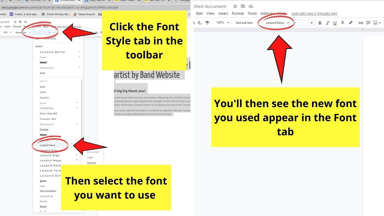 How to Change Default Font in Google Docs Permanently Step 2