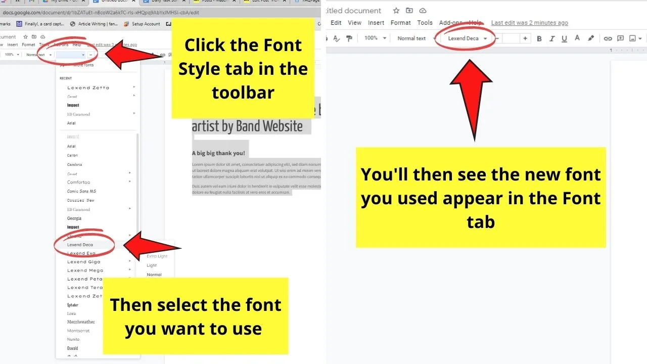 How to Change Default Font in Google Docs Permanently Step 2.2