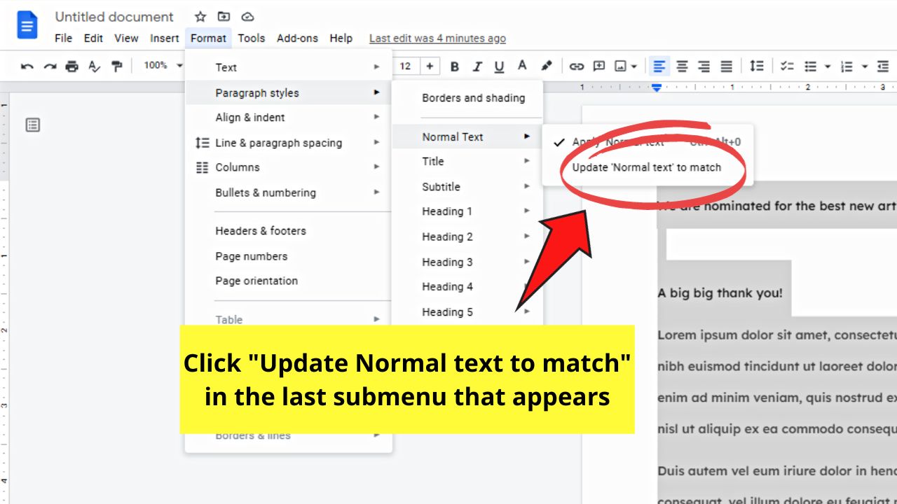 How to Change Default Font in Google Docs Permanently Step 5