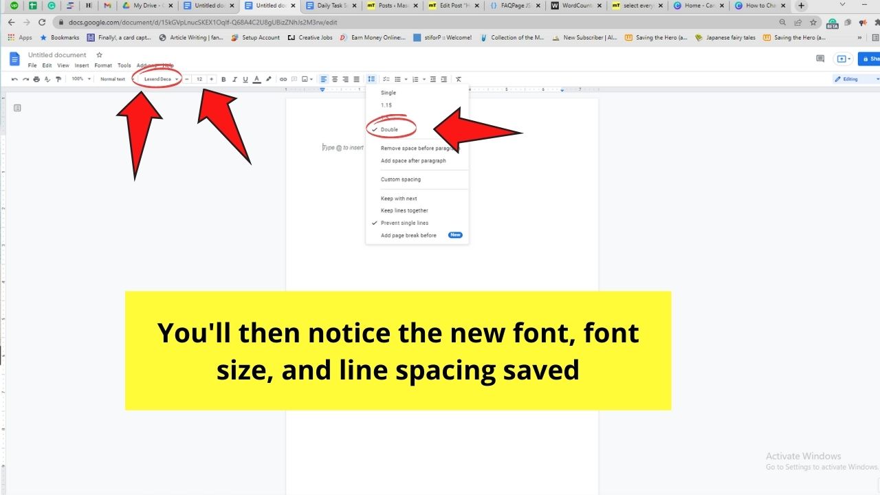 How to Change Default Font in Google Docs Permanently Step 7.2