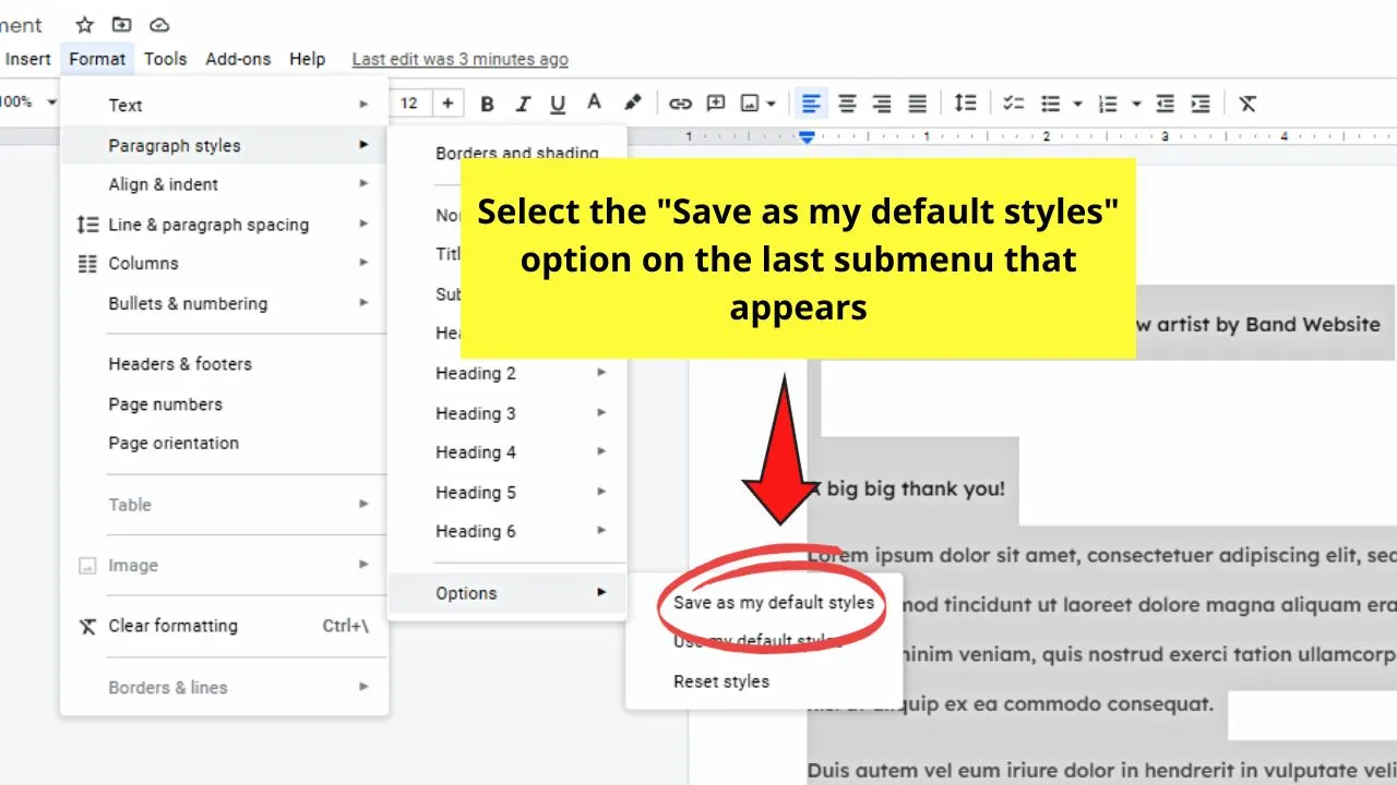 How to Change Default Font in Google Docs Permanently Step 8