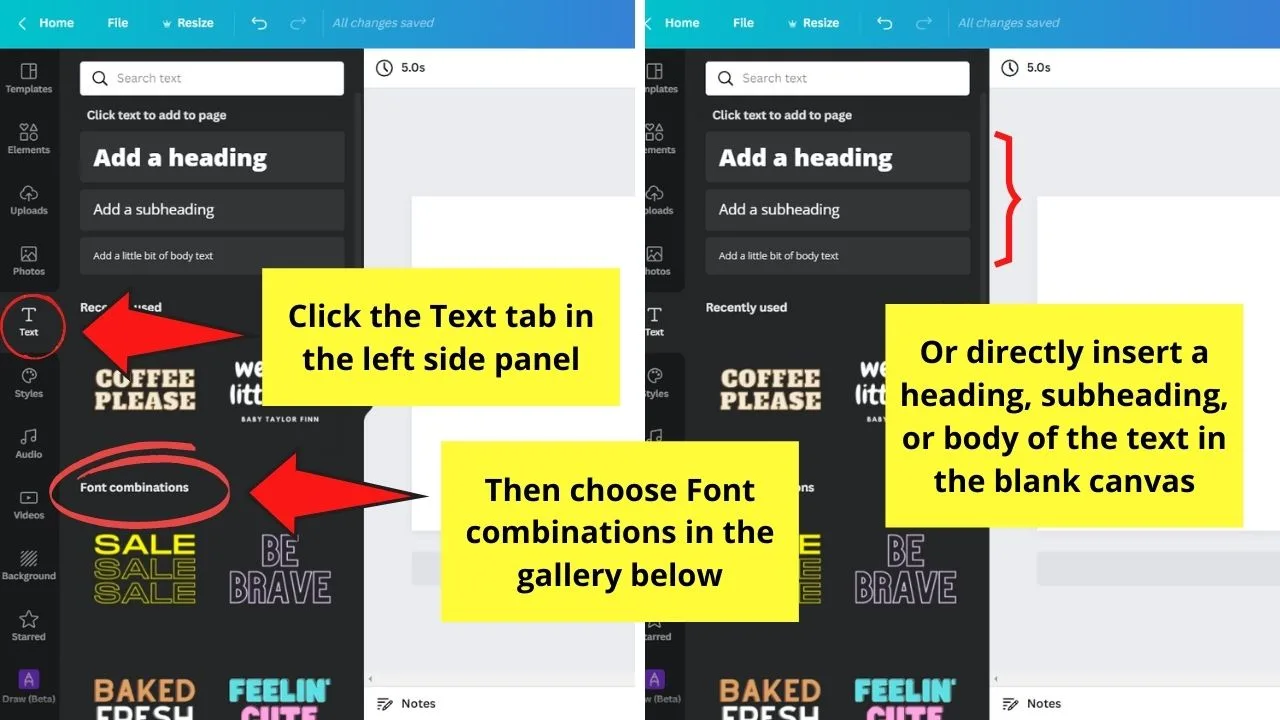 How to Change Letter Spacing in Google Docs By Inserting Letter-Spaced Text from Canva Step 2.1