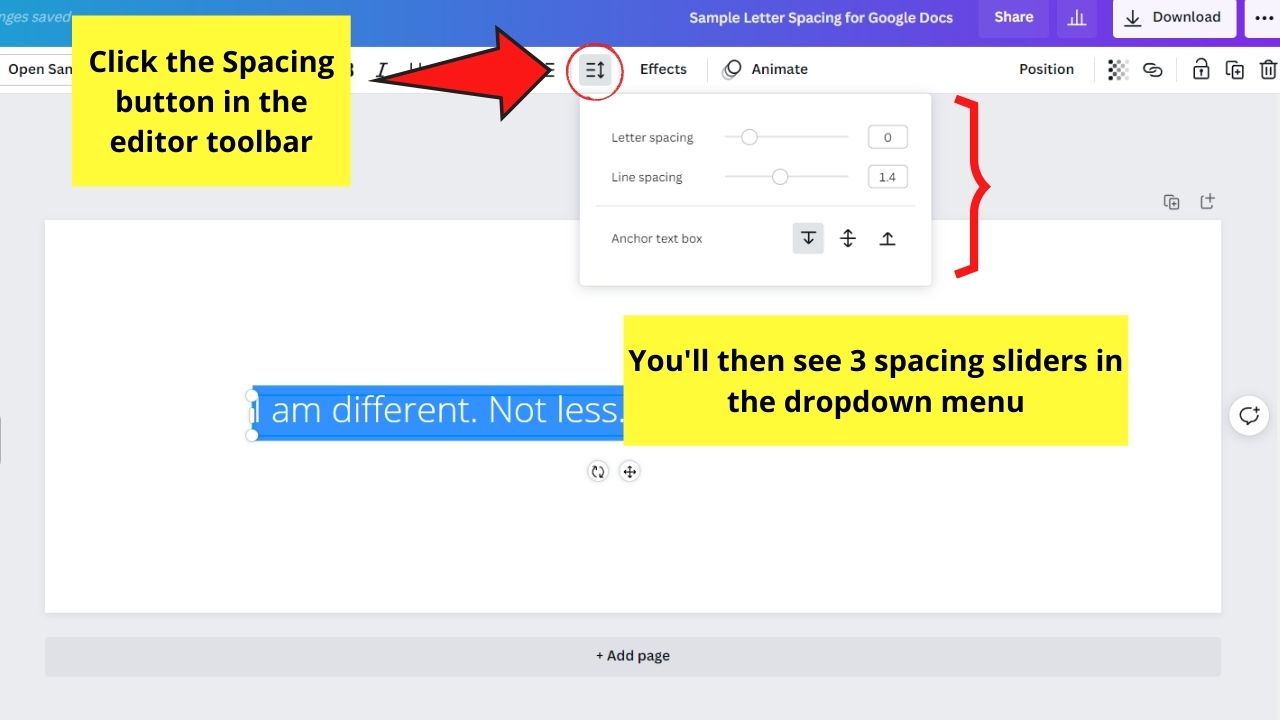 How to Change Letter Spacing in Google Docs By Inserting Letter-Spaced Text from Canva Step 4.1