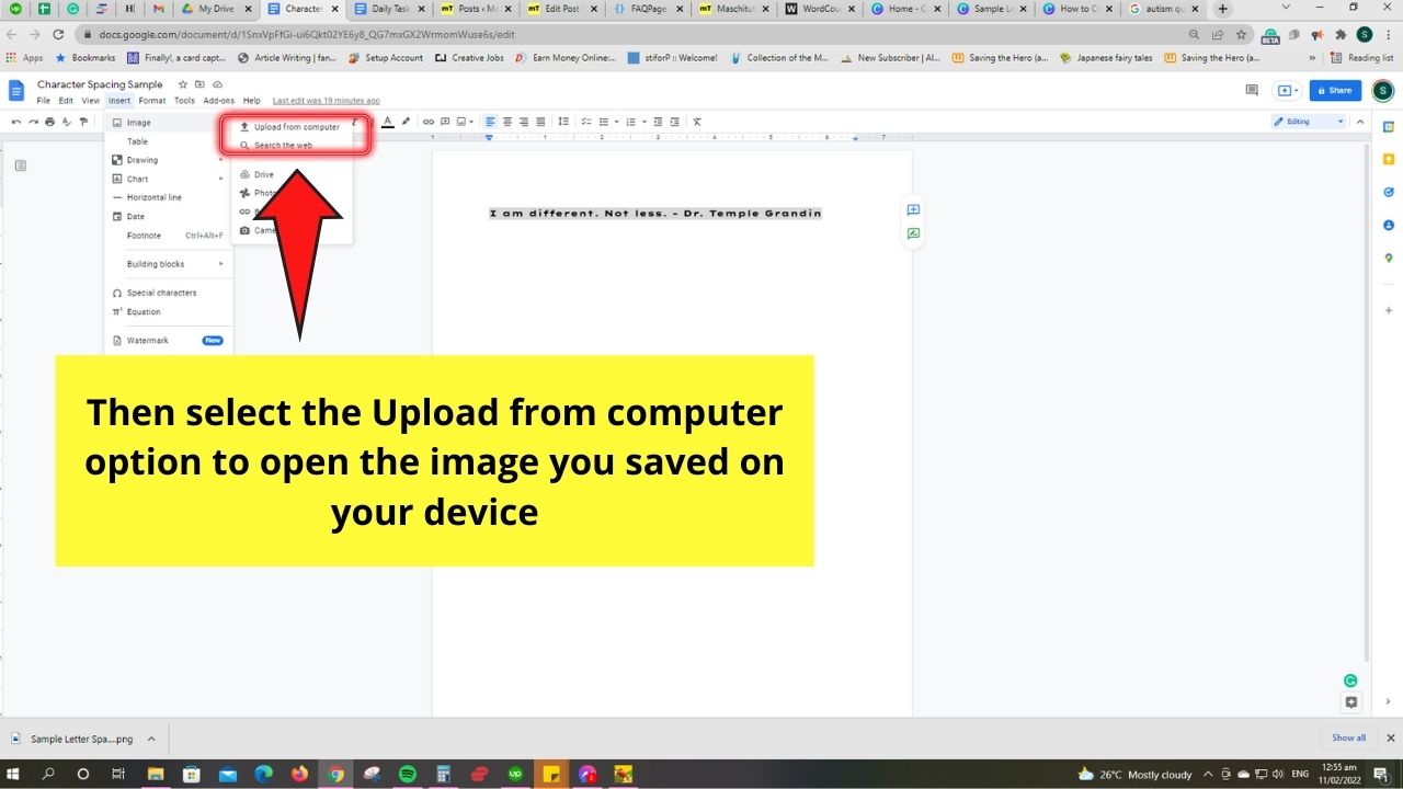 How to Change Letter Spacing in Google Docs By Inserting Letter-Spaced Text from Canva Step 6.2