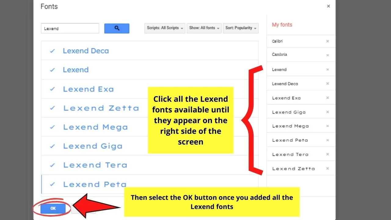 How to Change Letter Spacing in Google Docs Using the Lexend Font Family Step 3.2