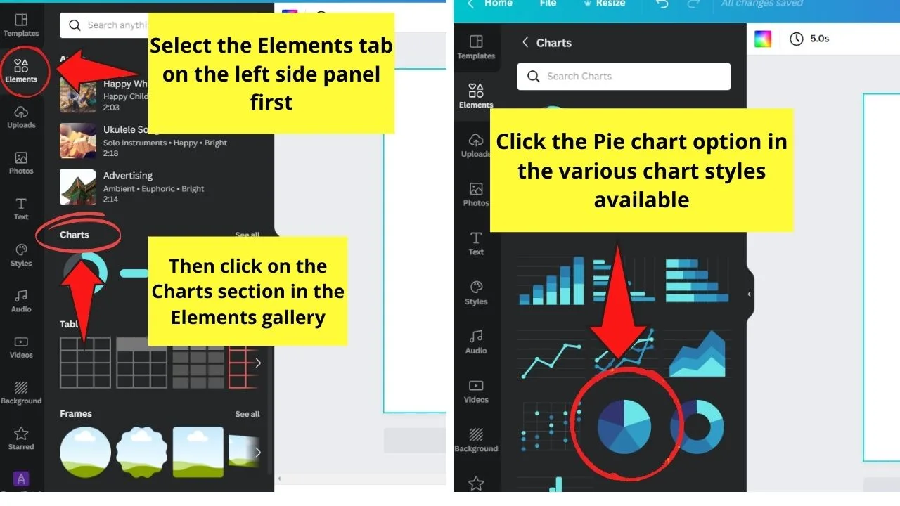 How to Create a Pie Chart in Google Docs by Editing in Canva Step 2