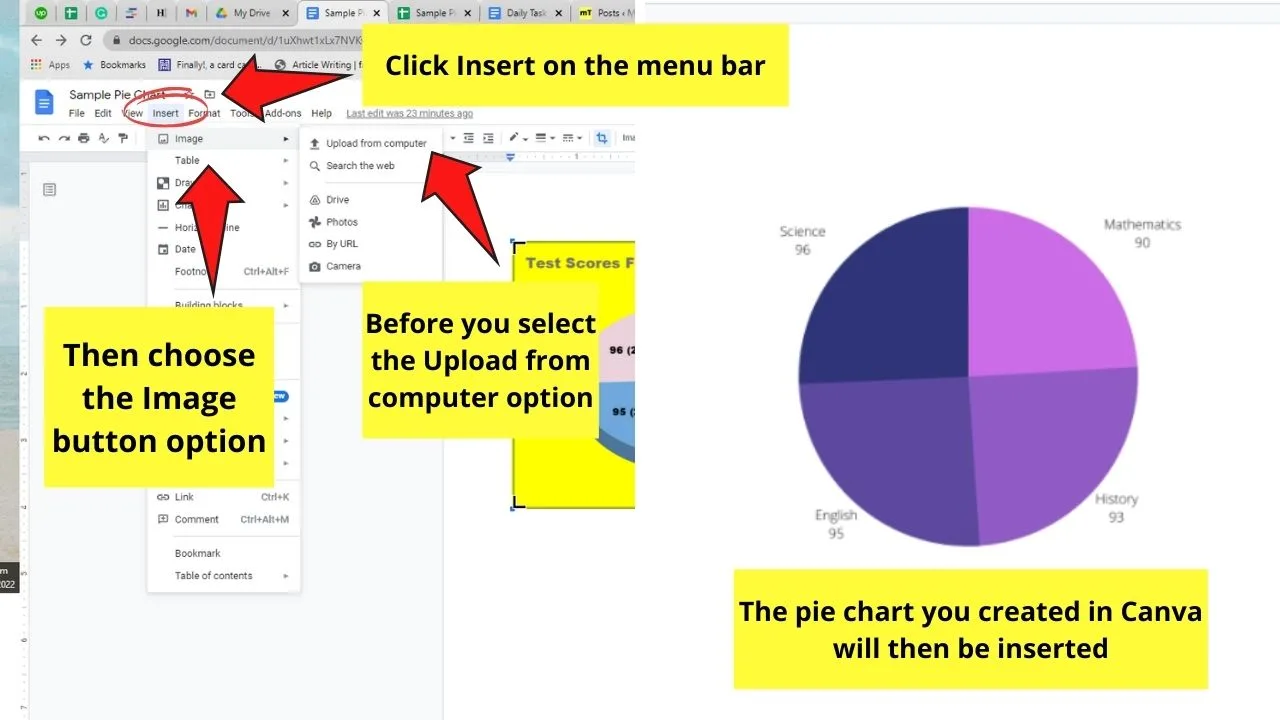 How to Create a Pie Chart in Google Docs by Editing in Canva Step 7
