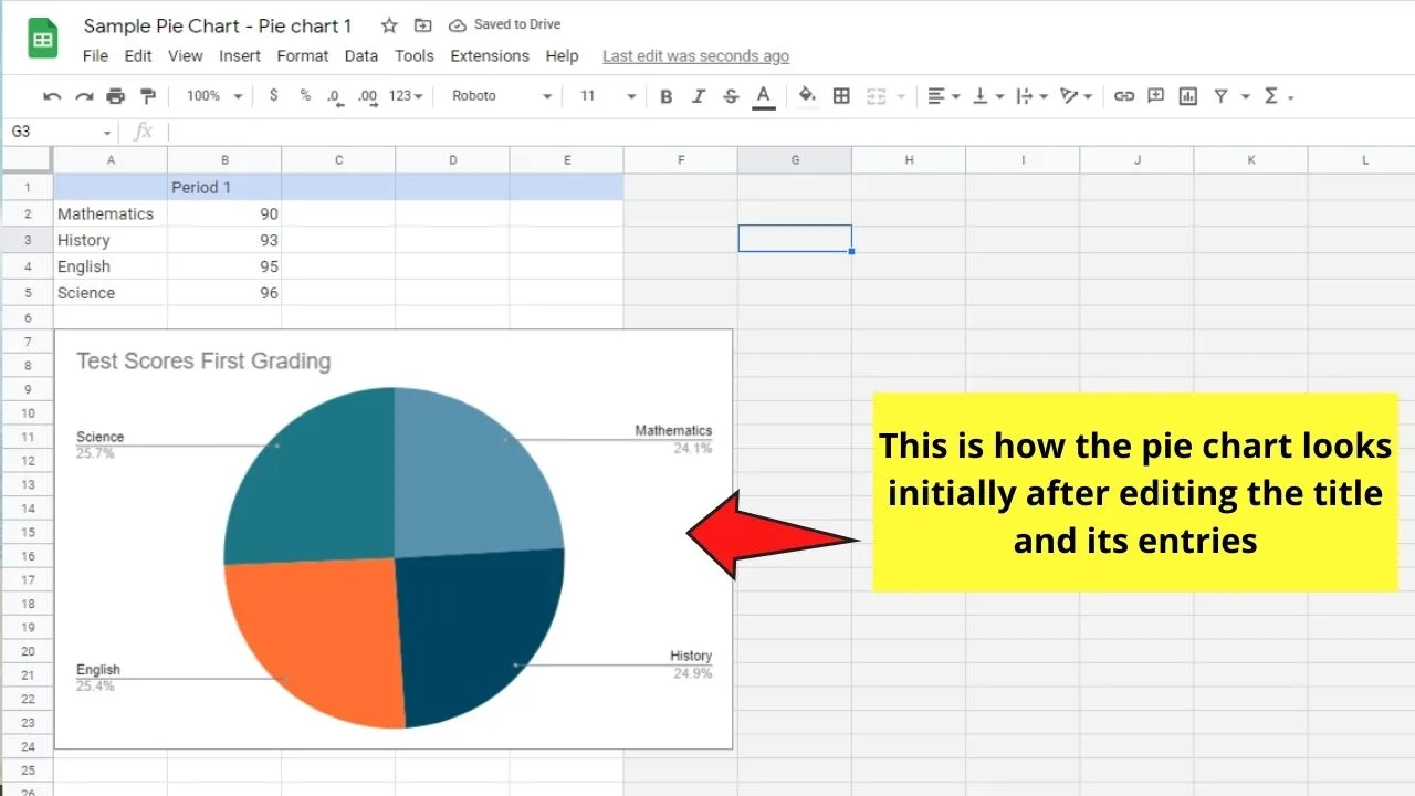 How to Create a Pie Chart in Google Docs by Editing in Google Sheets Step 5.4