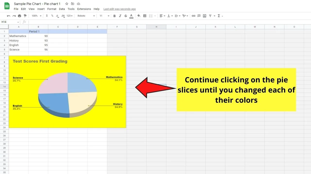 How to Create a Pie Chart in Google Docs by Editing in Google Sheets Step 7.2