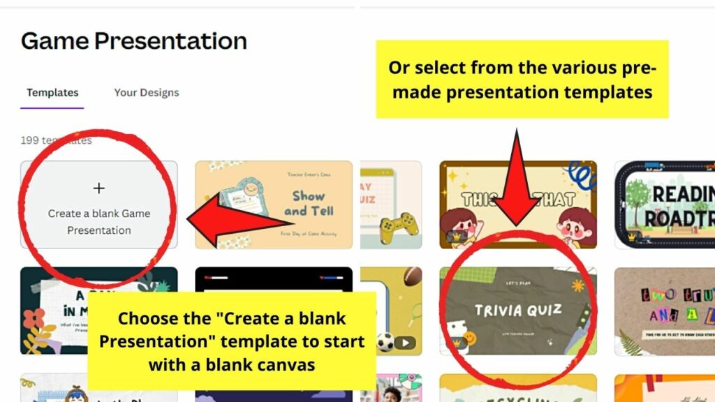 canva create presentation from text