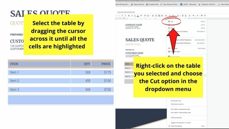 How To Move A Table In Google Docs