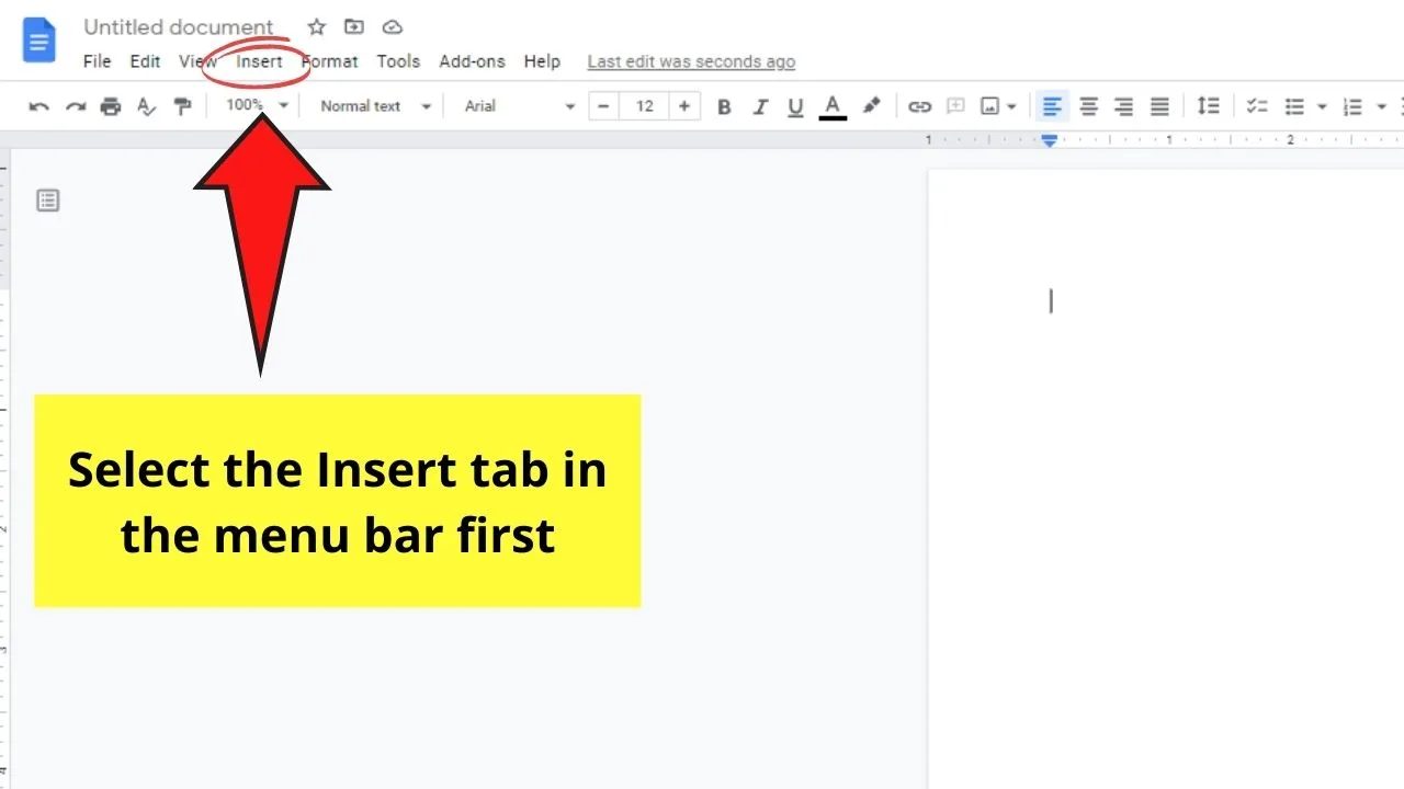 How to Overlap Images in Google Docs by Adjusting Text Wrap Step 1