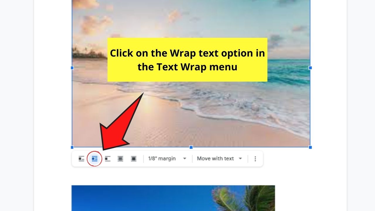 How to Overlap Images in Google Docs by Adjusting Text Wrap Step 4.1