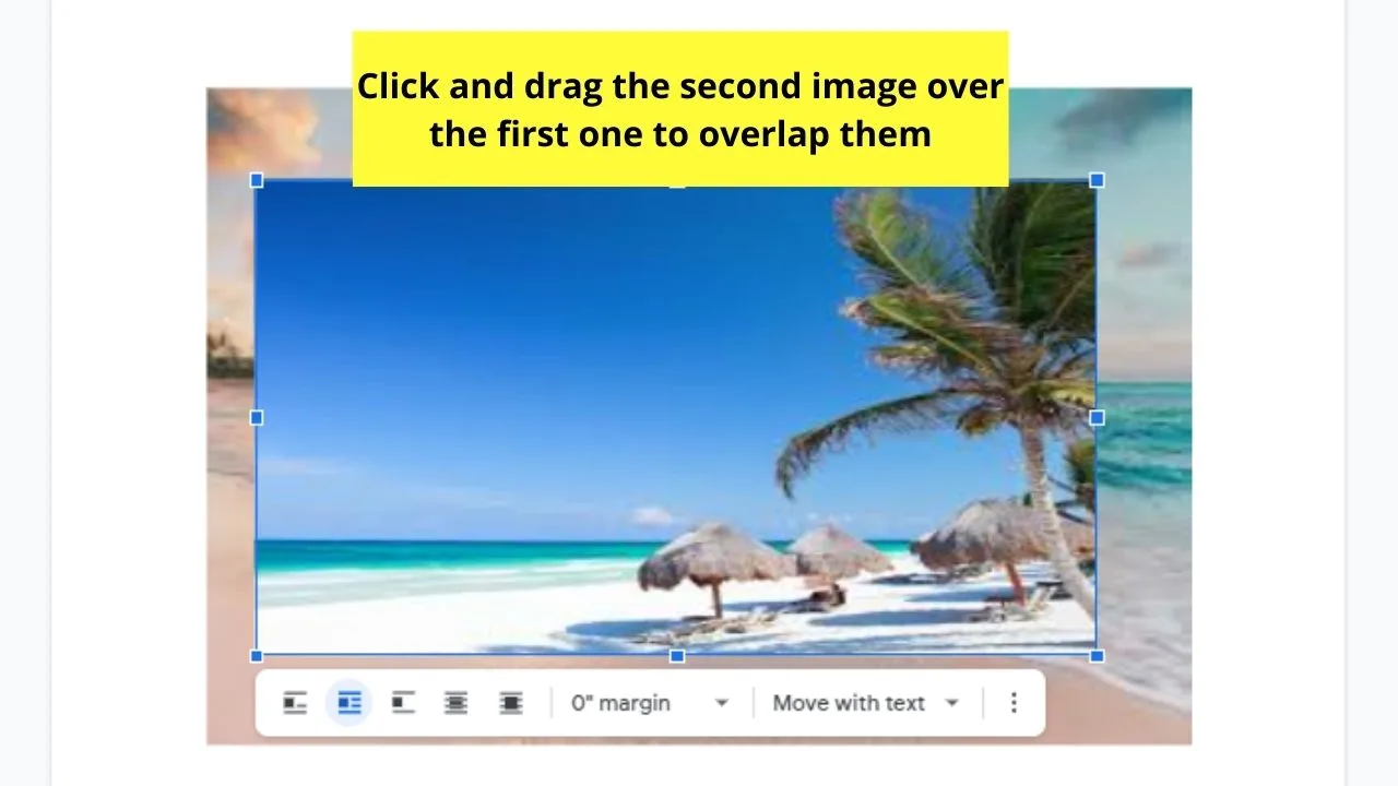 How to Overlap Images in Google Docs by Adjusting Text Wrap Step 6