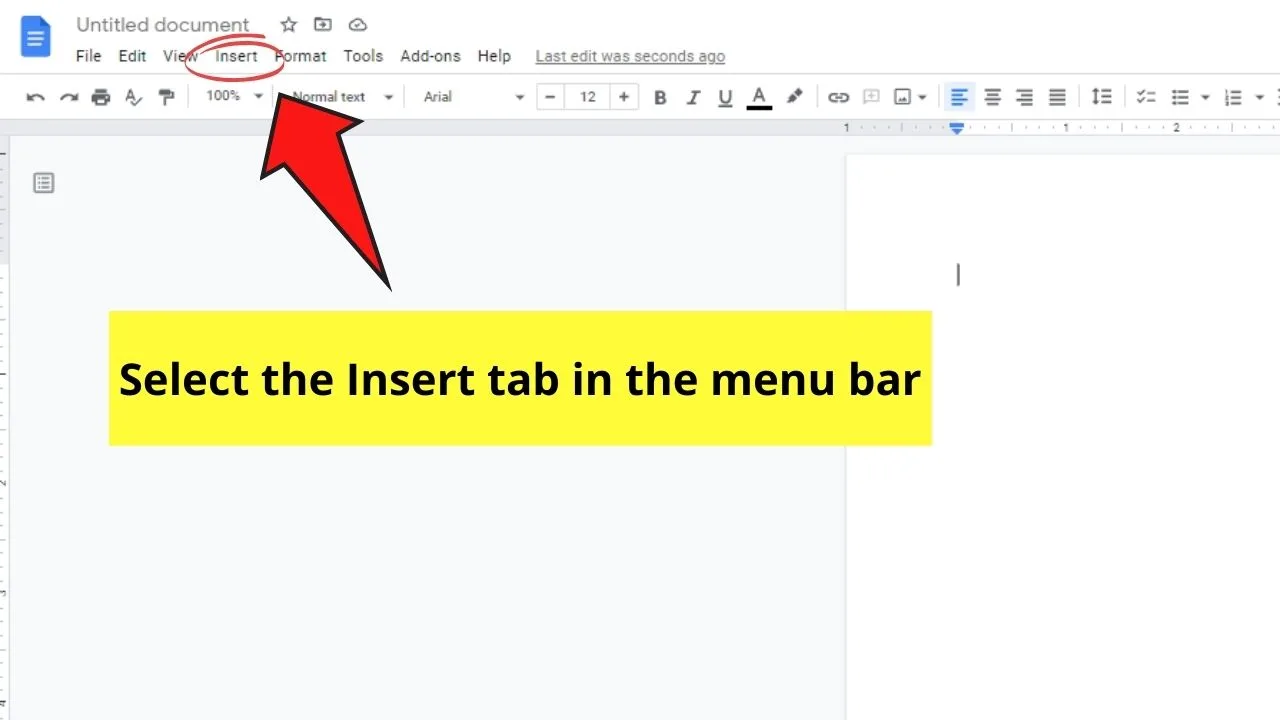 How to Overlap Images in Google Docs through the Drawing Tool Step 1
