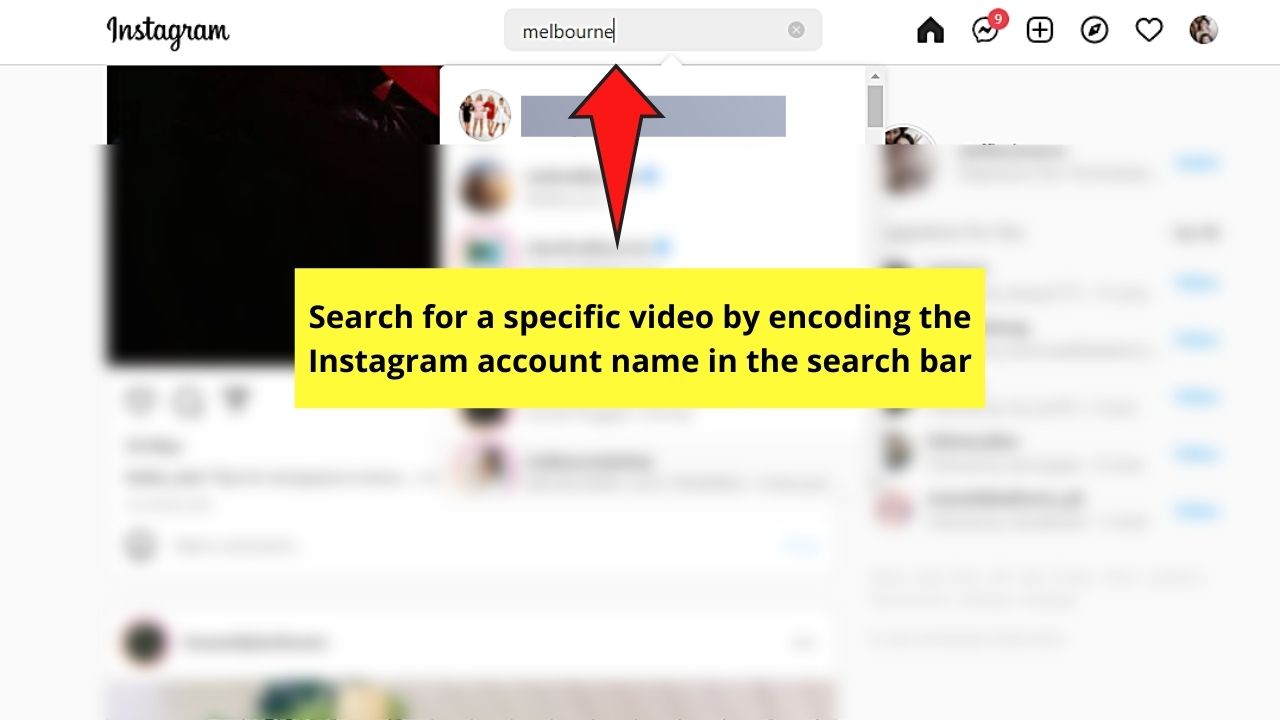 How to Pause an Instagram Video in the Desktop Step 1