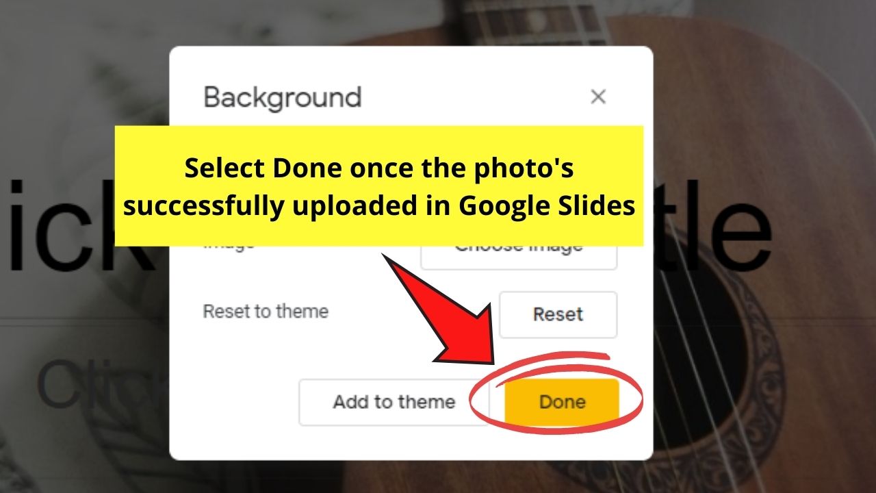How to Put an Image Behind Text in Google Docs by Inserting Background in Google Slides Step 2.3