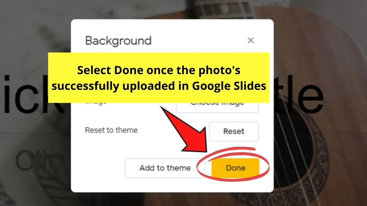 How to Put an Image Behind Text in Google Docs by Inserting Background in Google Slides Step 2.3