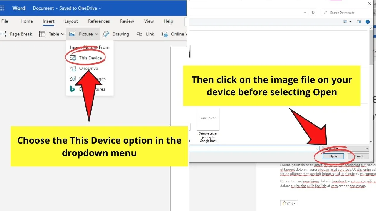 How to Put an Image Behind Text in Google Docs by Inserting Background in Microsoft Word Step 4.2