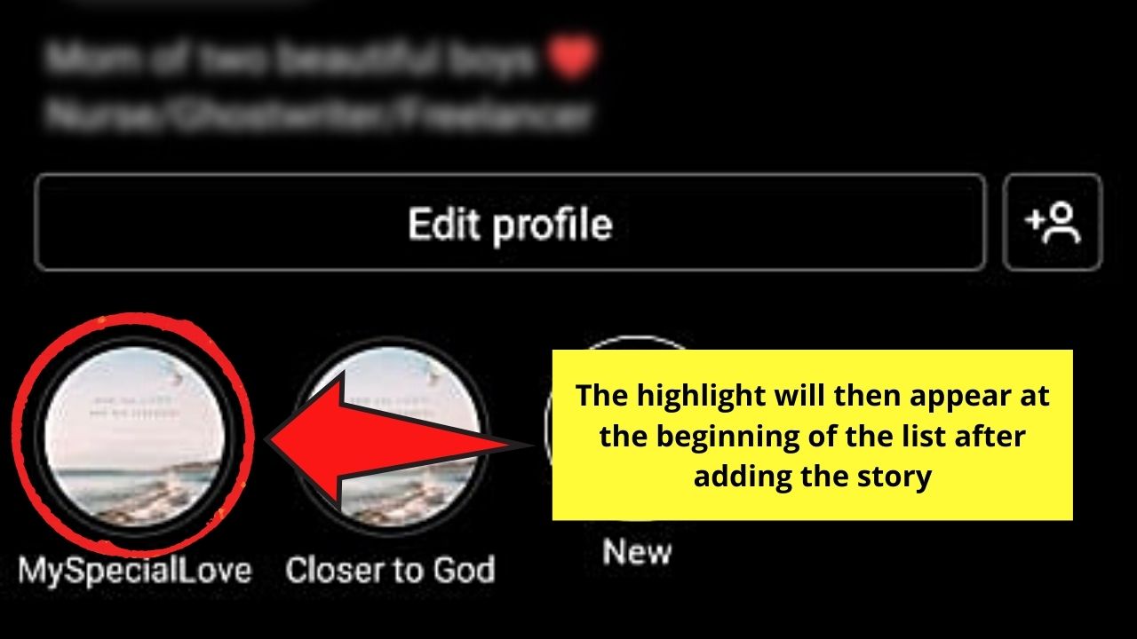 How to Reorder Your Instagram Story Highlights Step 5.4