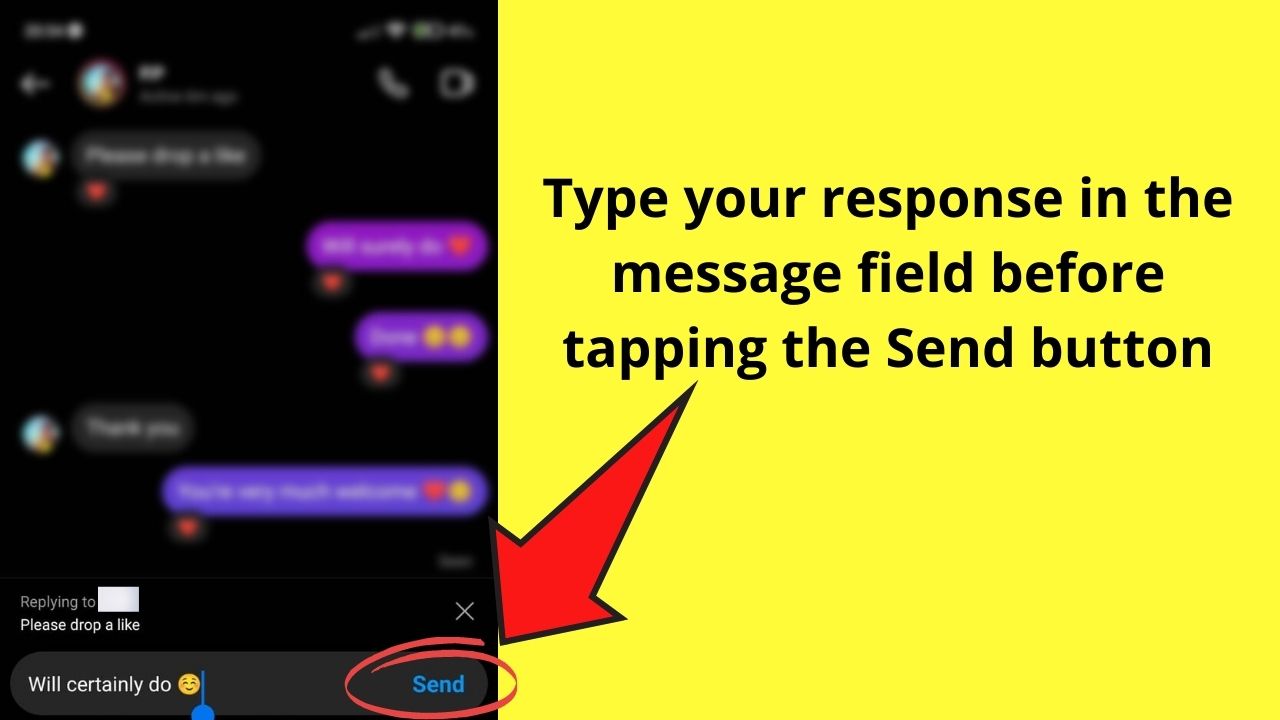 How to Reply to a Message on Instagram In the Mobile App Step 4.1