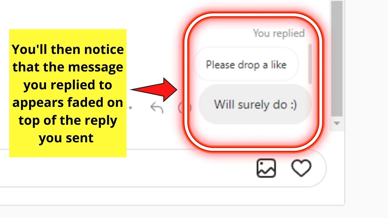 How to Reply to a Message on Instagram through the Web Version Step 3.4
