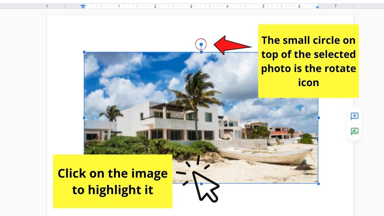 How to Rotate Images in Google Docs Using the Rotate Icon Step 3