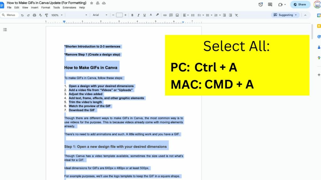 how-to-select-all-in-google-docs-quick-guide