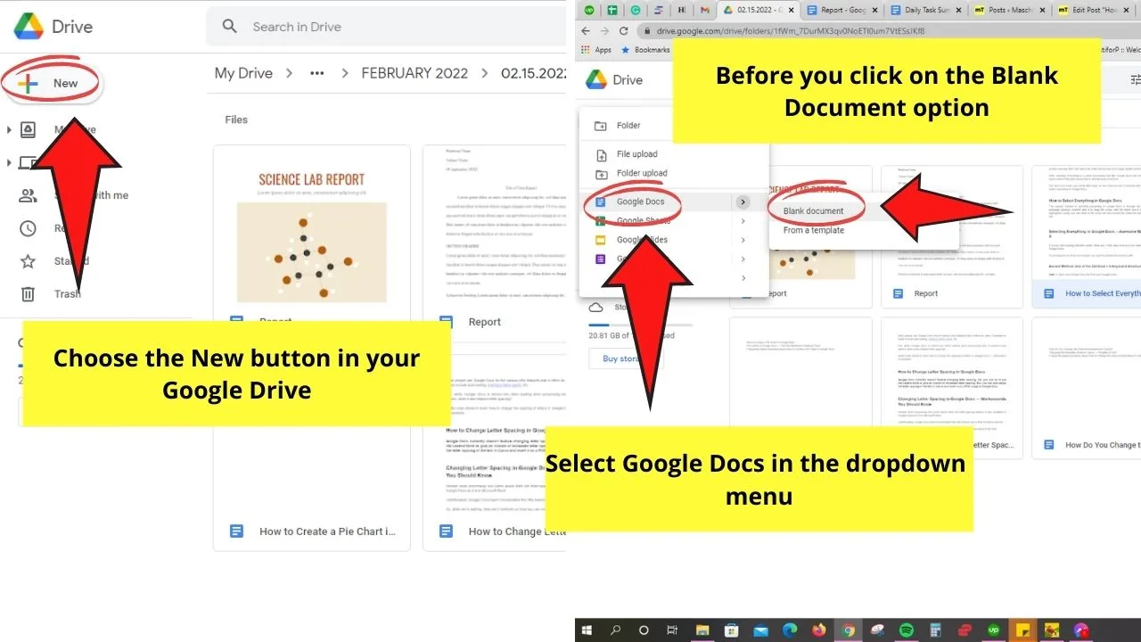 How to Select Everything in Google Docs Using Ctrl + A Keyboard Shortcut Step 1
