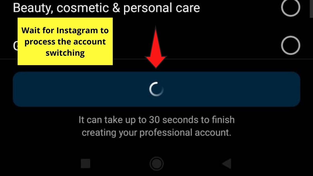How to Unread Messages on Instagram Switching Account Types on Mobile App Step 4.3